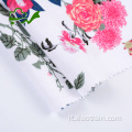 Tessuto in puro rayon intrecciato a fiori stampati per abito